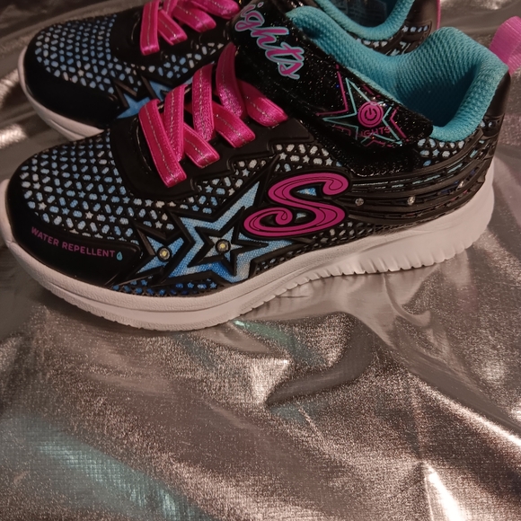 Skechers Girls S-lights size 11 - Picture 5 of 5